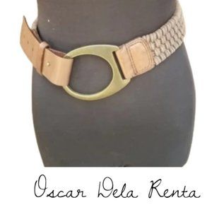Oscar de la Renta  braided leather statement belt S